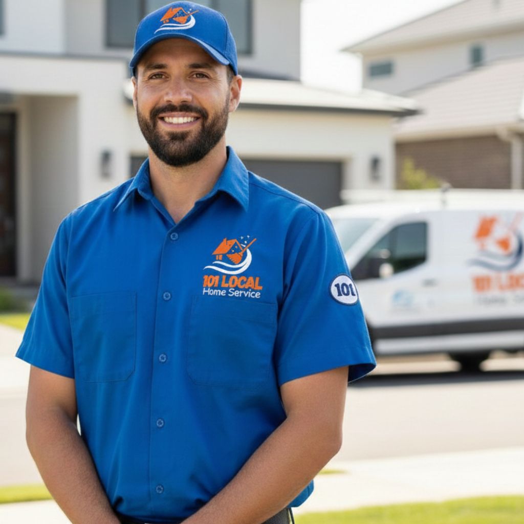 Professional 101 Local Duct Cleaning Technician at Work